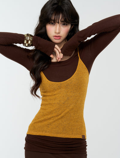 Two-Piece Basic Top+Camisole 4MU0176