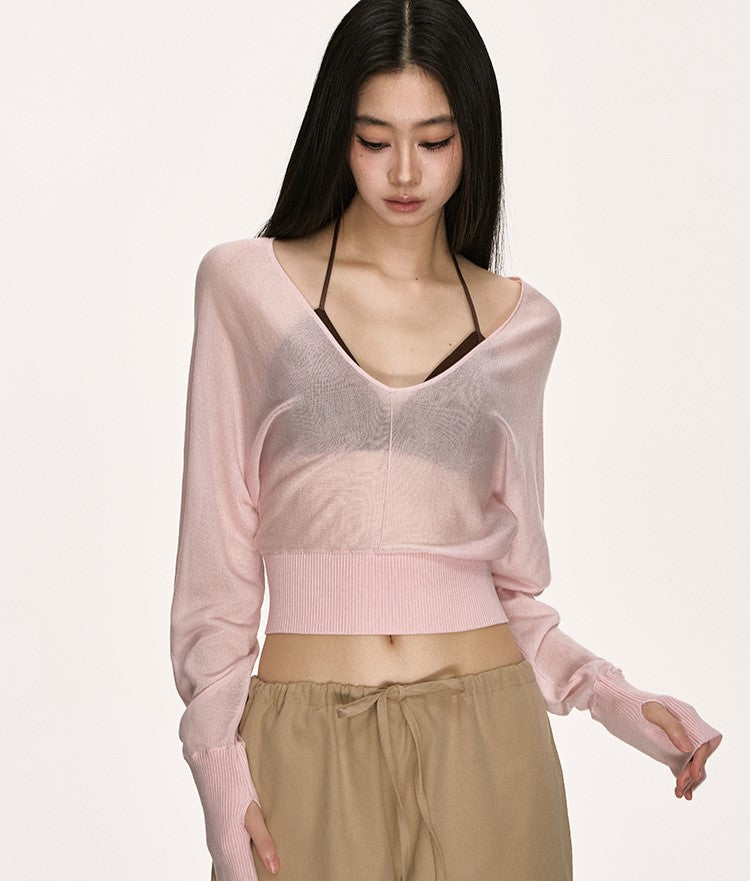 V-neck Loose Layered Top ANA0011