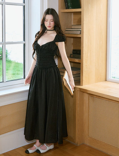 Elegant V-neck Slit Long Dress LAL0218