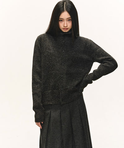 Turtleneck Button Knitted Cardigan ANA0086