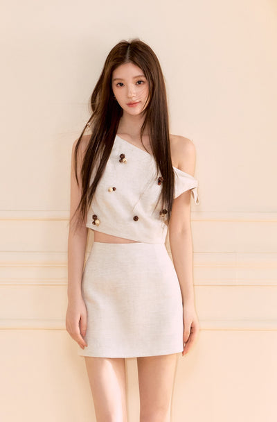 Asymmetric Sleeveless Shirt/Skirt OSH0150