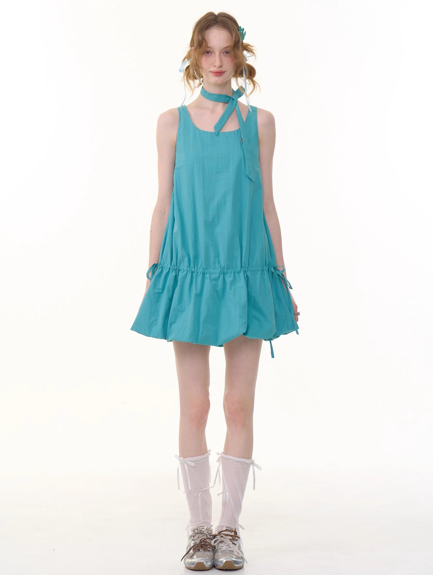 Retro Design Hem Waist Suspender Dress ZIZ0295