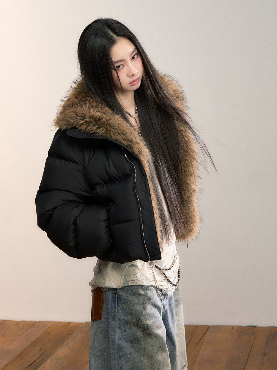 Removable Fur Collar Down Jacket VIA0351