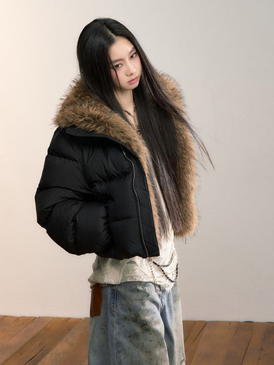 Removable Fur Collar Down Jacket VIA0351