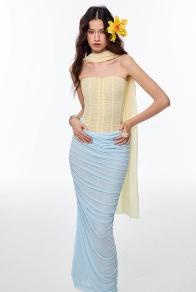 Mesh Fishbone Corset Dress 4MU0141