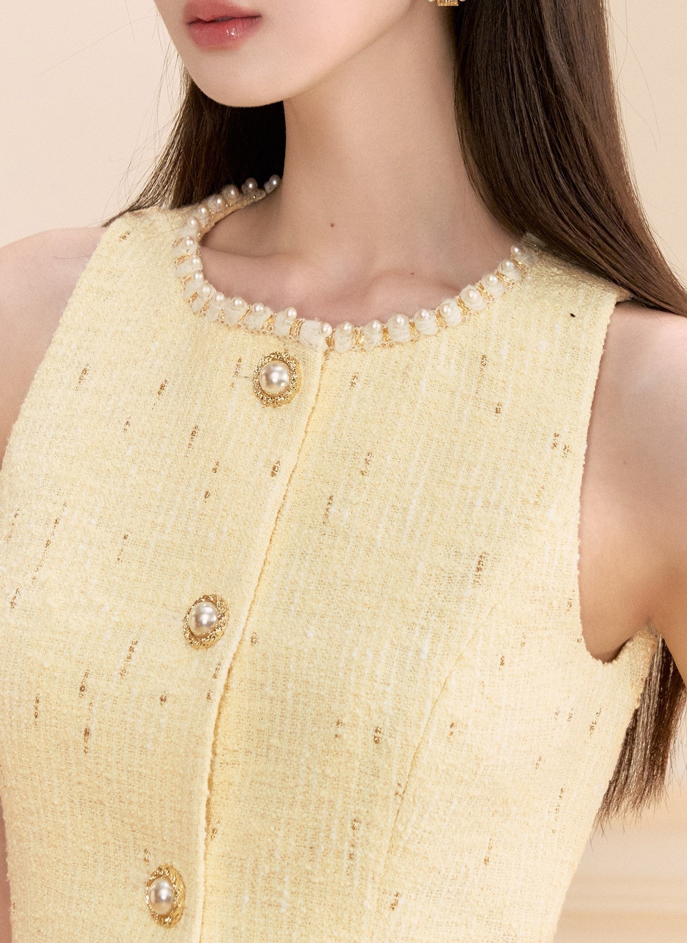 Beaded Sleeveless Vest/Shorts OSH0117