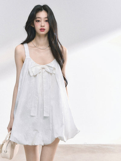 Babydoll Bow Short Dress DIA0464
