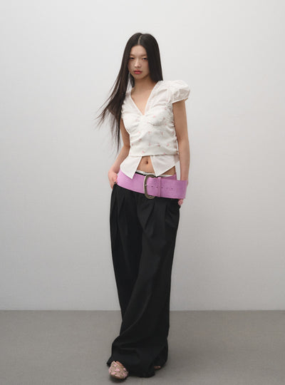 Low Waist Wide Leg Suit Pants LAL0166