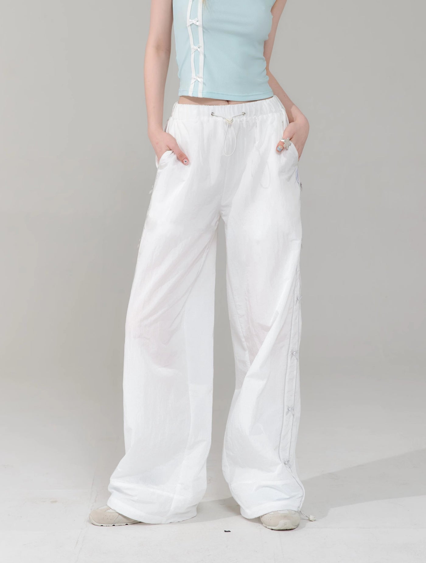 Bow Wide Leg Quick-drying Sports Casual Pants ZIZ0150