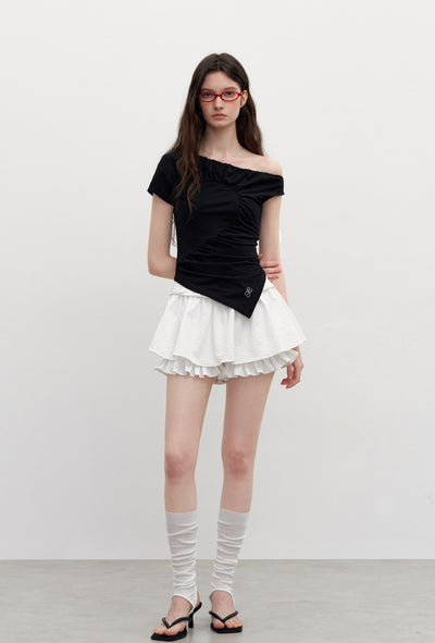 Lace Splicing Short Skirt AYF0096
