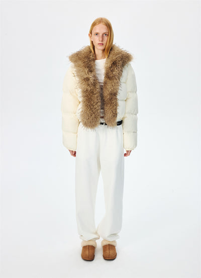 Large Fur Collar Thick Down Jacket CUR0268