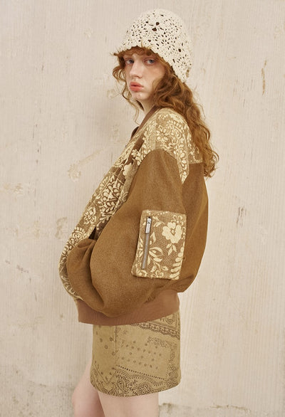 Paisley Print Flight Jacket DID0224
