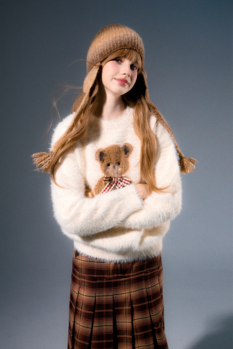 Soft Mink Fur Bear Rabbit Pullover Sweater TIP0024