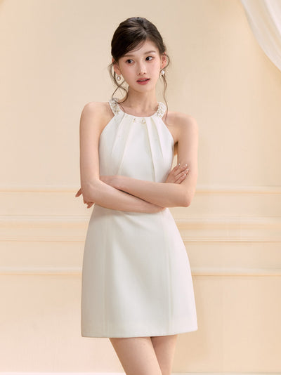 Halter Neck A-line Dress OSH0123