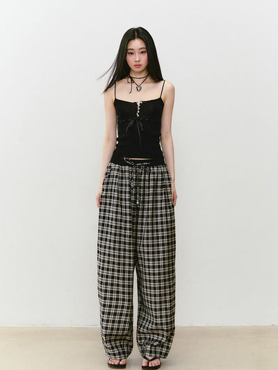 Beaded Drawstring Casual Pants VIA0327