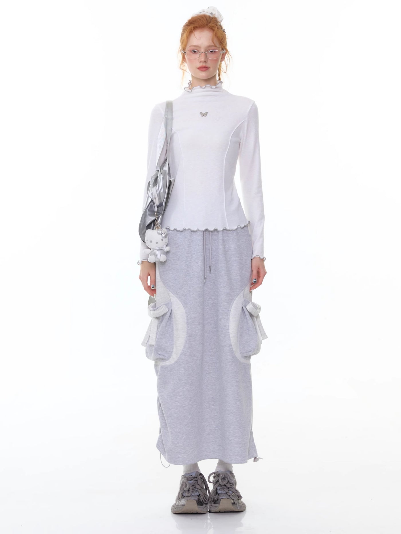 High Waist Mid-length Bow Skirt ZIZ0302