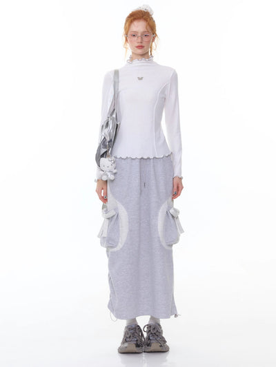 High Waist Mid-length Bow Skirt ZIZ0302