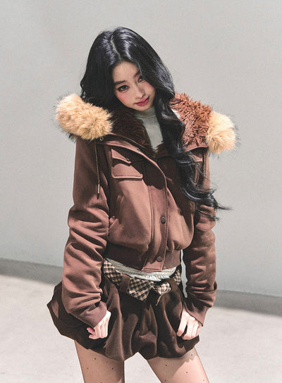 Hooded Lambswool Fleece Jacket DIA0677