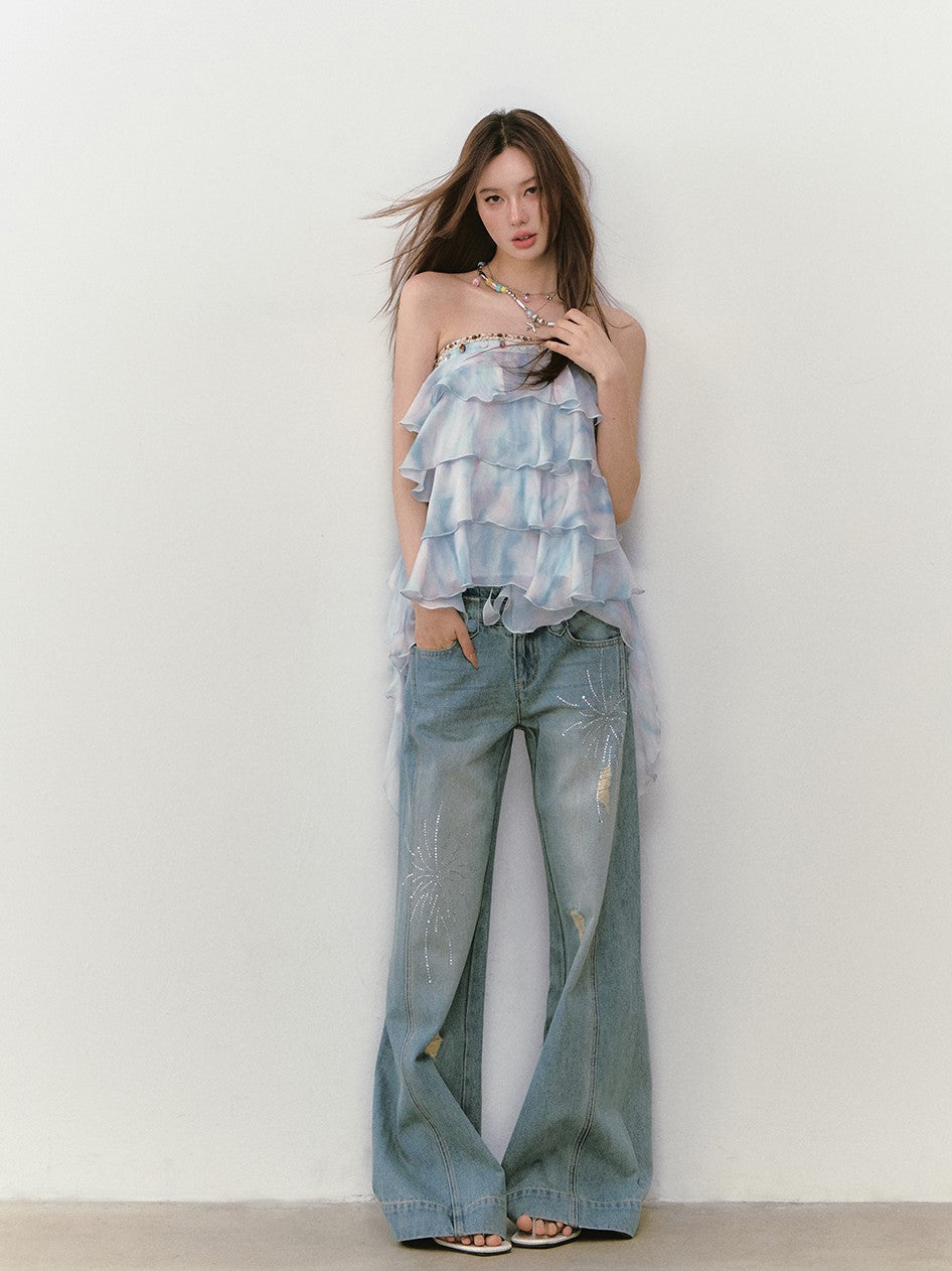 Sling Cake Tube Top/Flower Skirt VIA0286