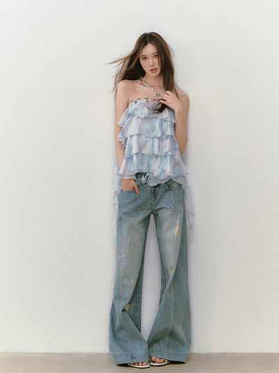 Sling Cake Tube Top/Flower Skirt VIA0286