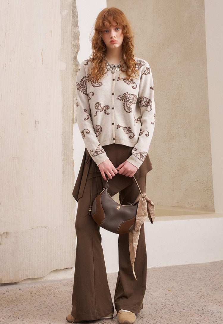 Paisley Jacquard Knitted Cardigan DID0227