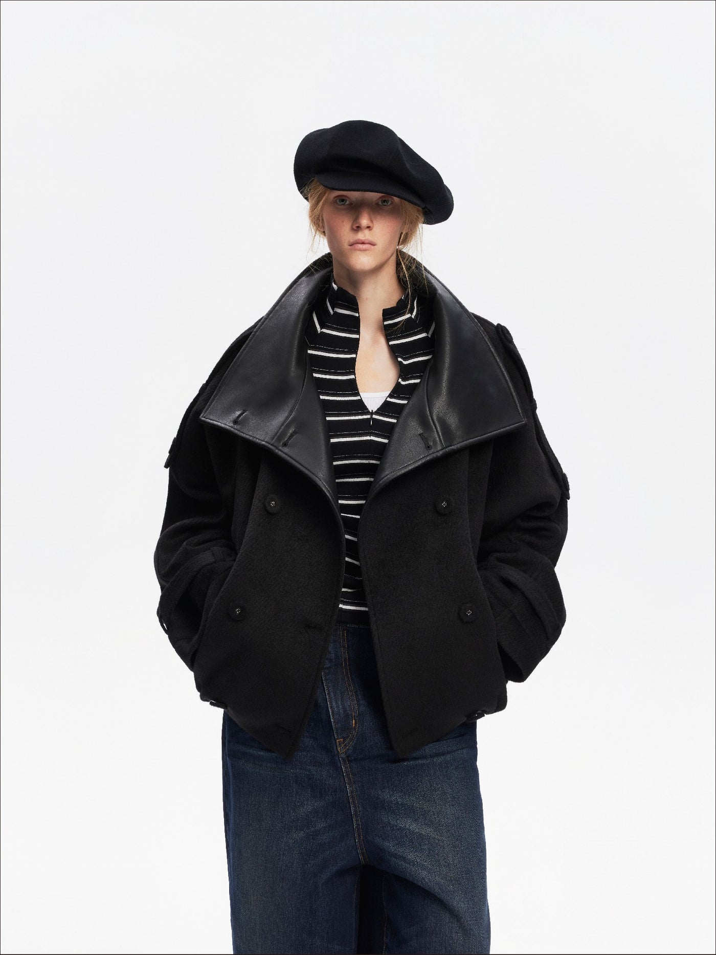 Batwing Sleeves Large Lapel Jacket SAL0202