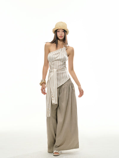 Beads Halter Neck Top 4MU0105