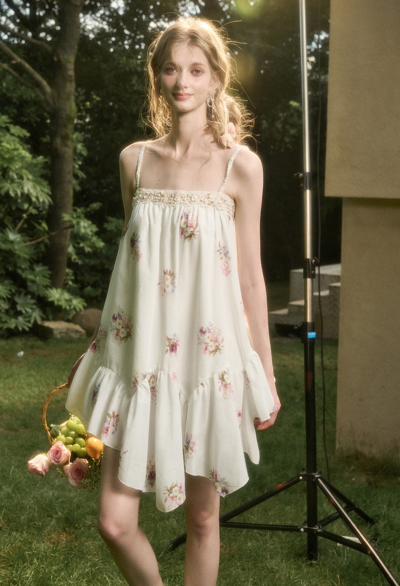 Shell Lace Irregular Tutu Dress GRO0171