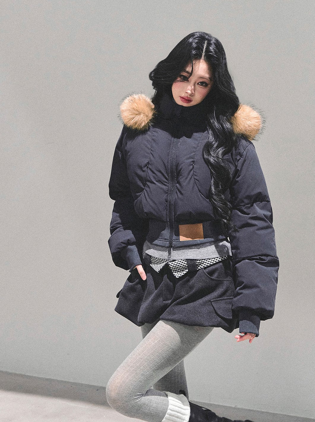 Hooded Cotton Short Jacket DIA0679