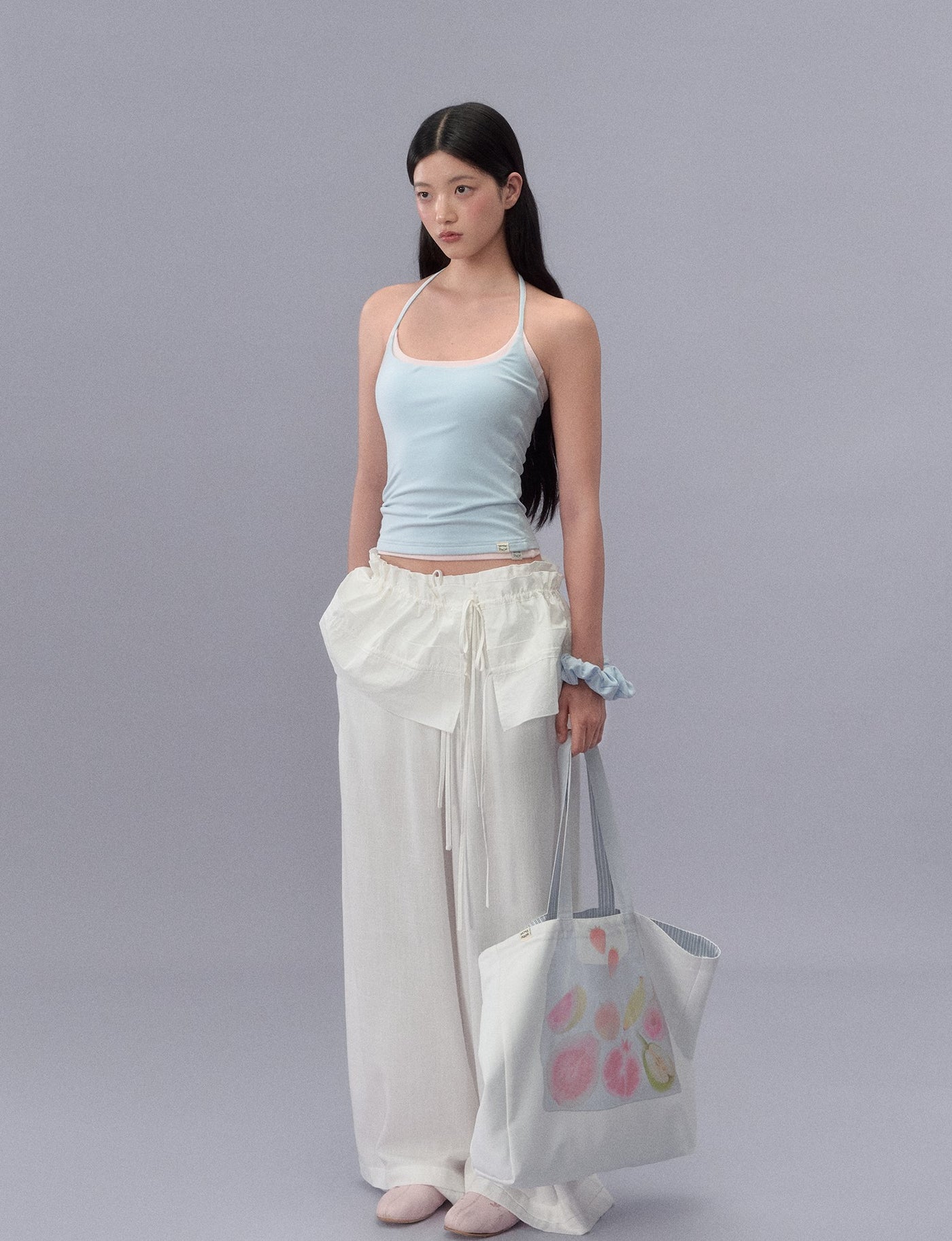 Lace Waistband Drape Pants LAL0212