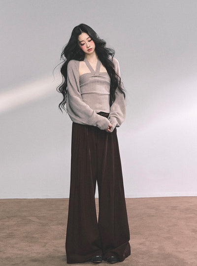 Drape Lazy Wide-leg Pants DIA0633