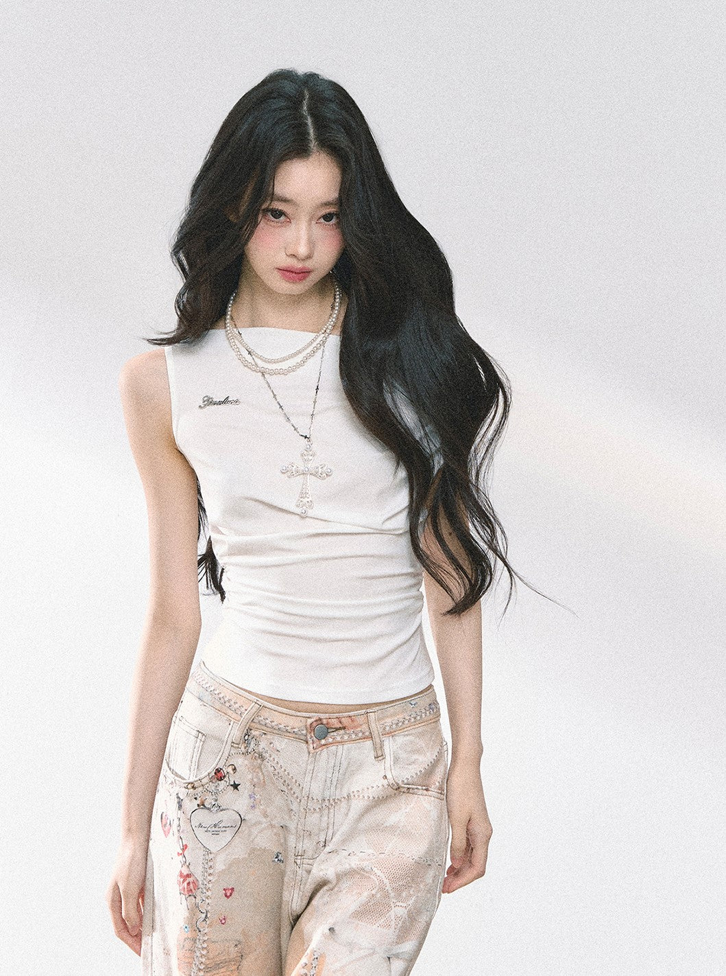 American Style Waist Slim T-shirt DIA0468