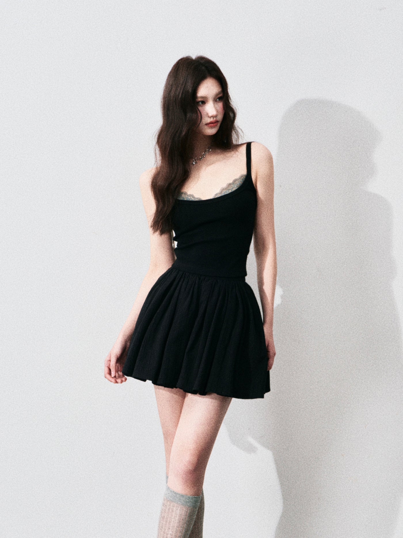 Lace Splicing Layered Camisole LUL0139