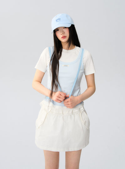 Fake Two-piece Layered T-shirt LAL0172