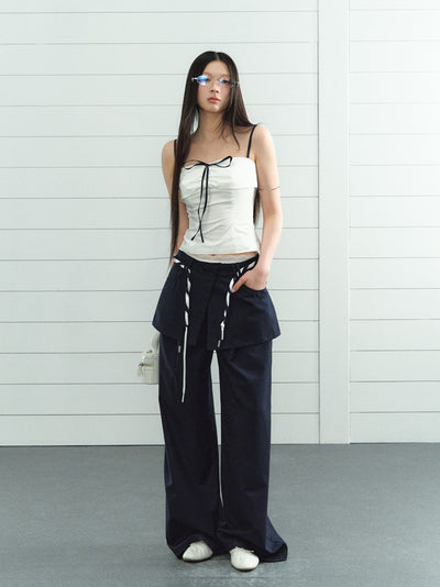 Wide-leg Fake two-piece Skirt Pants LAL0205