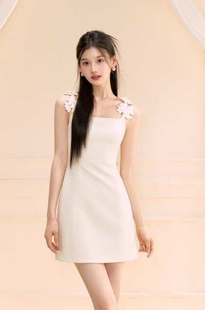 Flower Strap Suspender Dress OSH0177