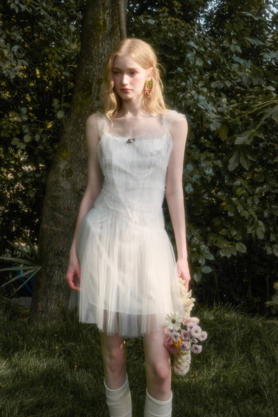 Puffy Layered Suspender Dress GRO0134