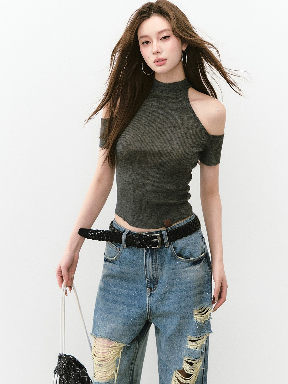 Reversible Slim High Collar Top VIA0248