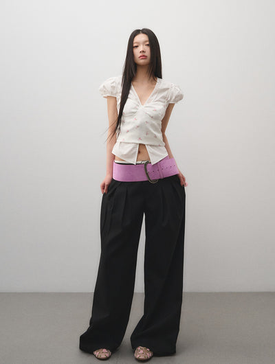 Low Waist Wide Leg Suit Pants LAL0166