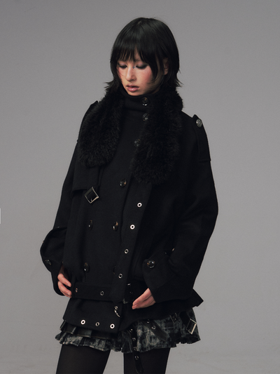 Oversized Collar Multi-Wear Jacket FRU0120