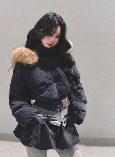 Hooded Cotton Short Jacket DIA0679