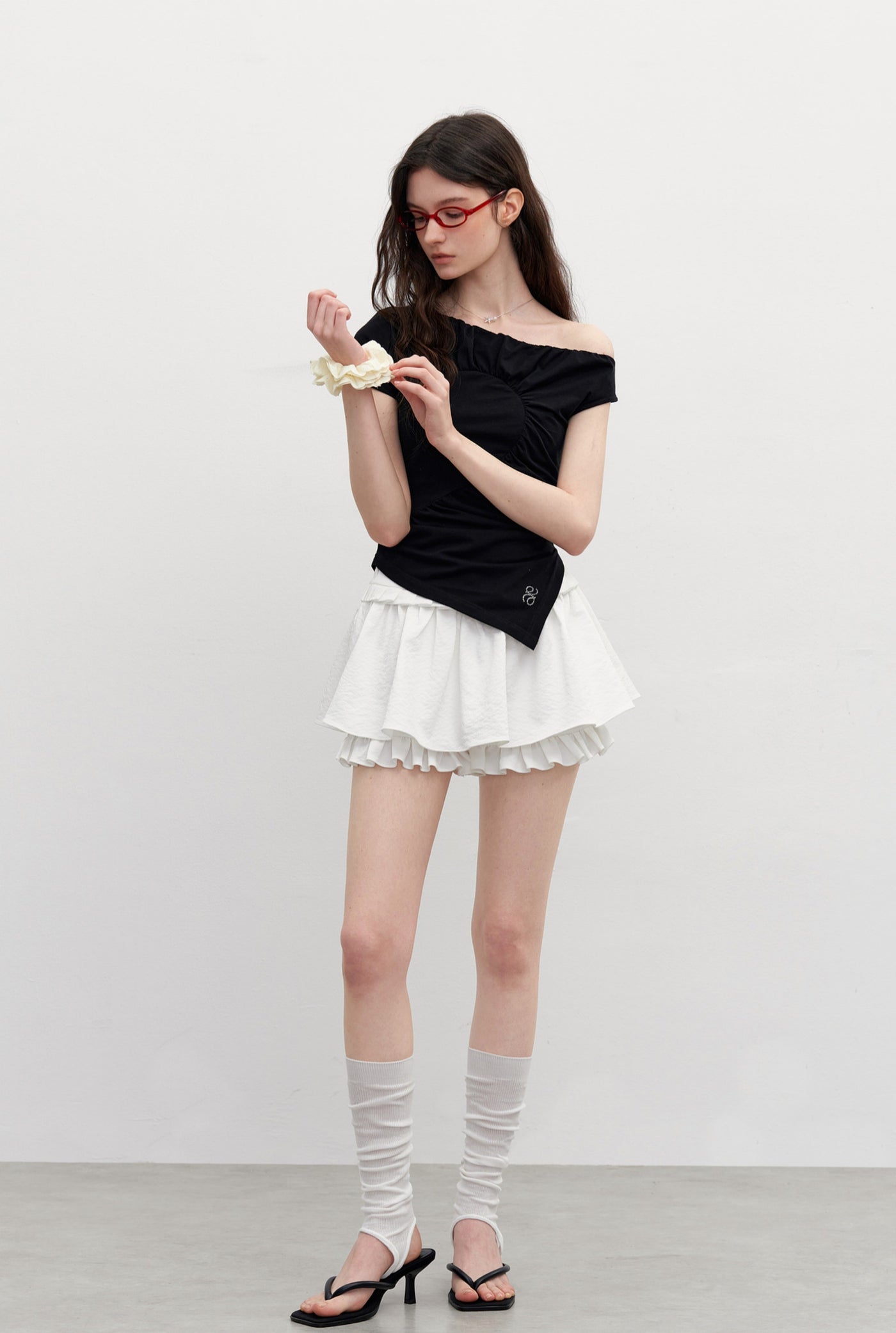 Lace Splicing Short Skirt AYF0096