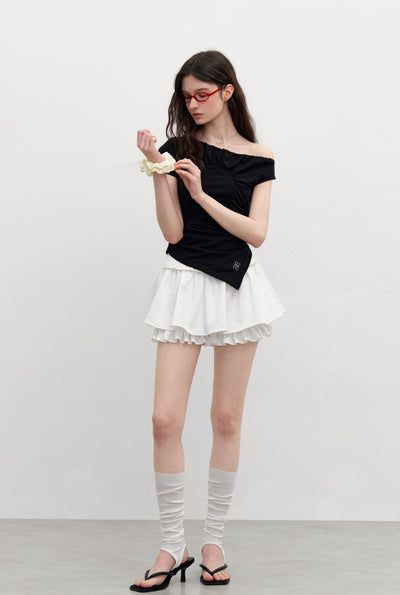 Lace Splicing Short Skirt AYF0096