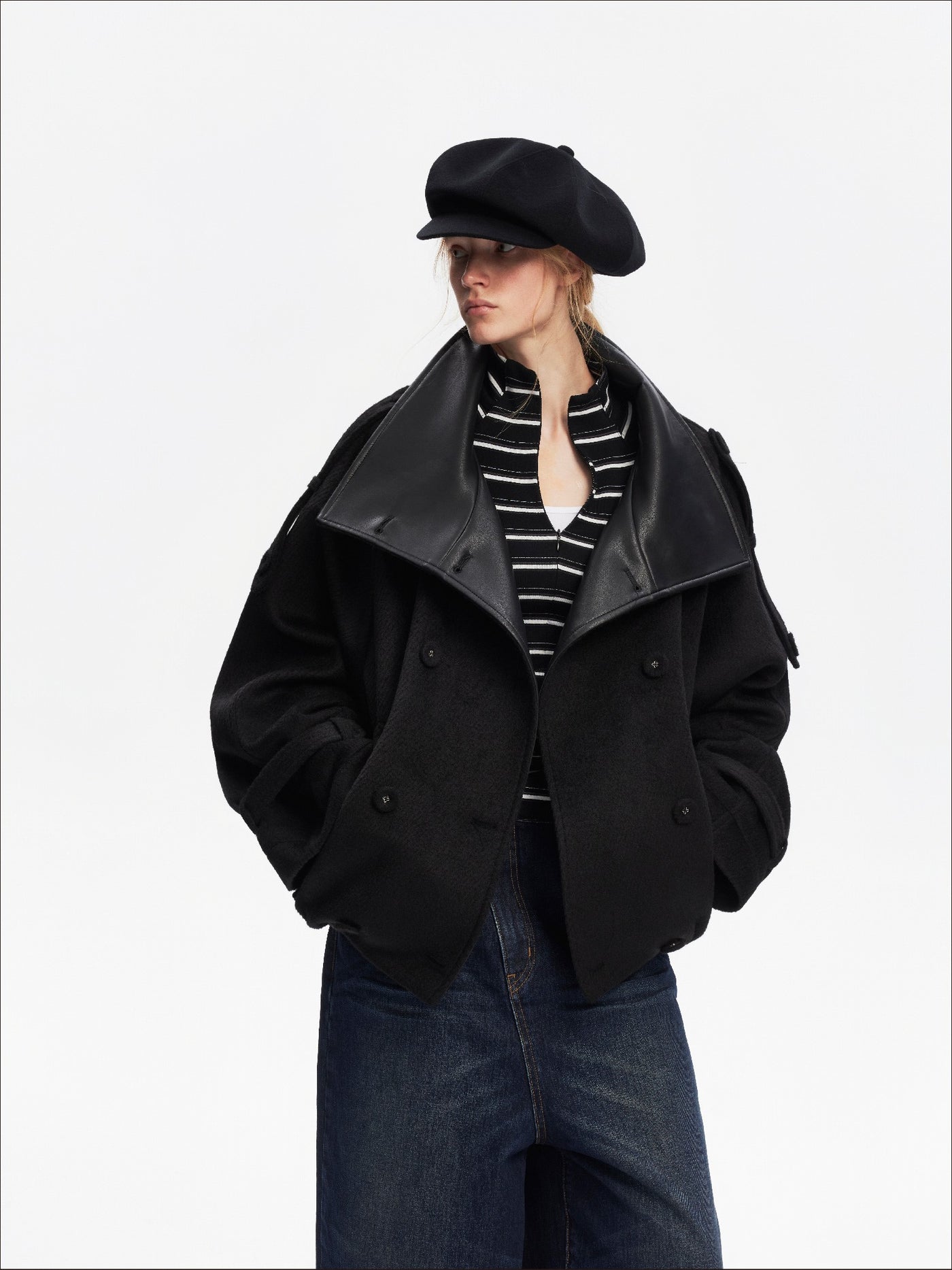 Batwing Sleeves Large Lapel Jacket SAL0202