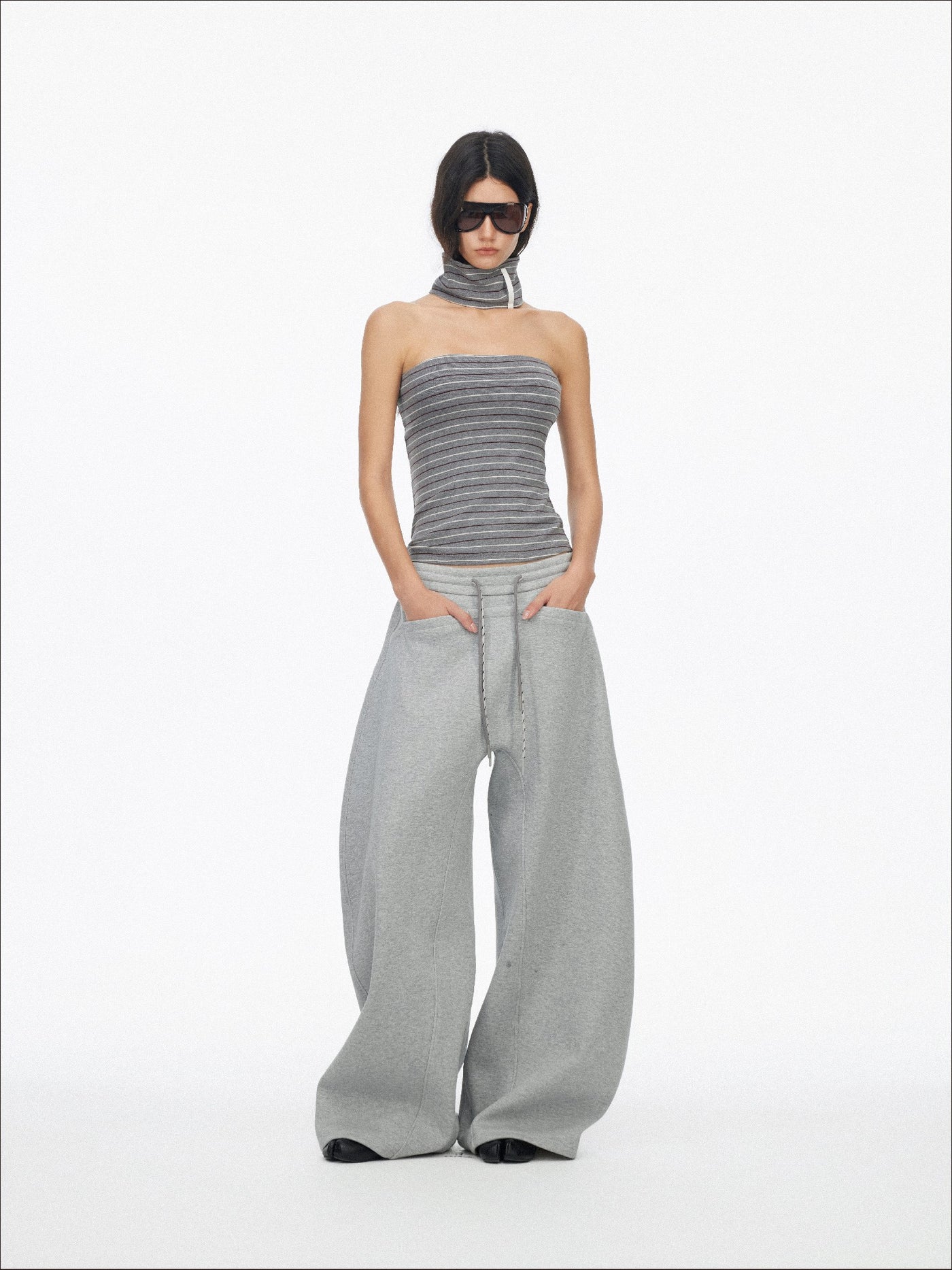 Classic Wide-Leg Drawstring Sweatpants SAL0197