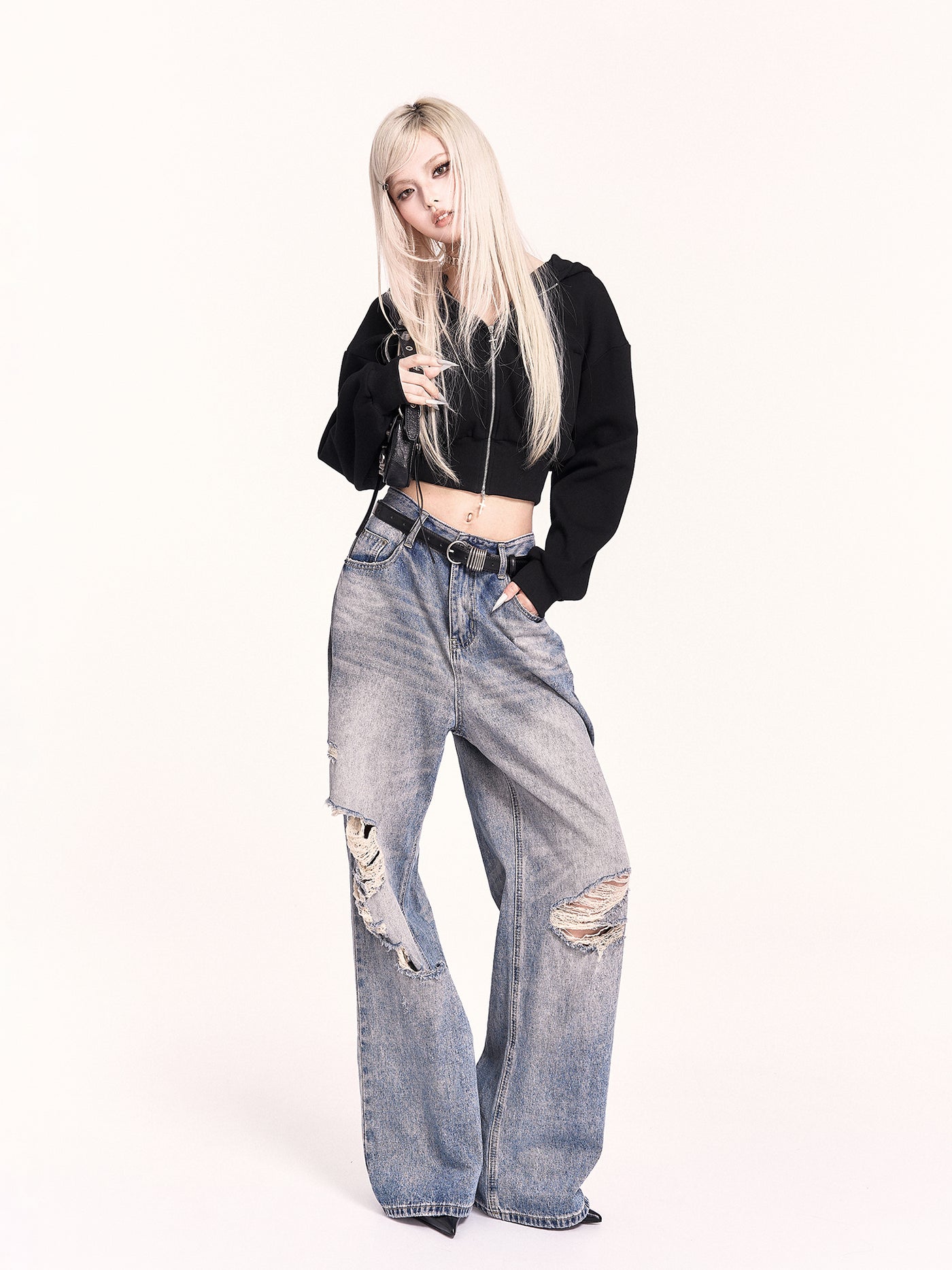 Little Devil Hooded Zip-Up Short Jacket VOC0486