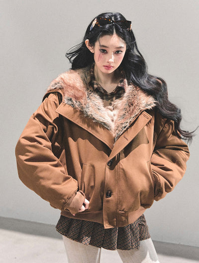 Fur Quilted Warm Coat DIA0664