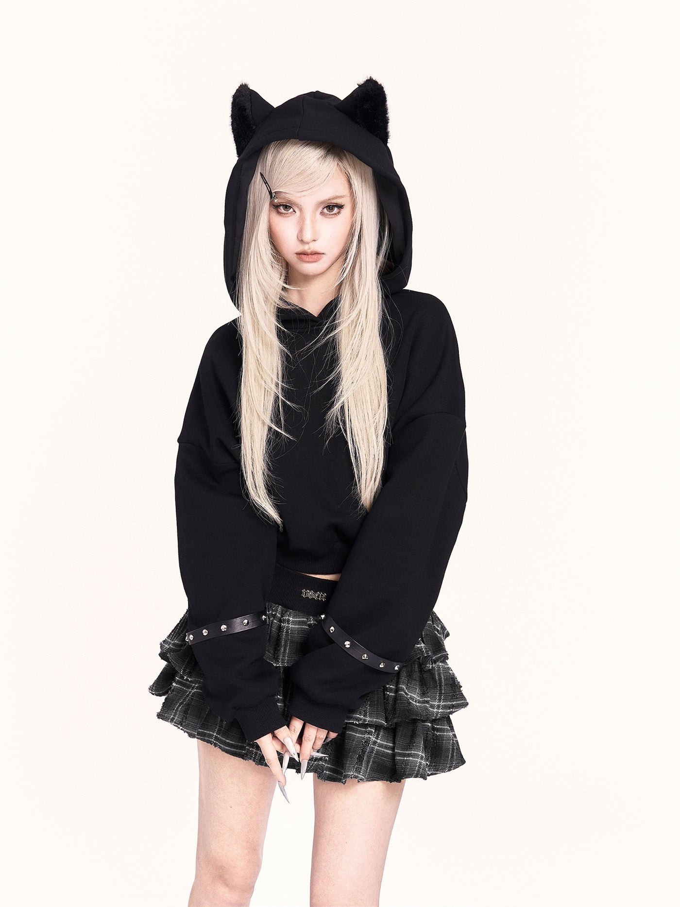 Plaid Elastic Cake Puff Skirt VOC0463