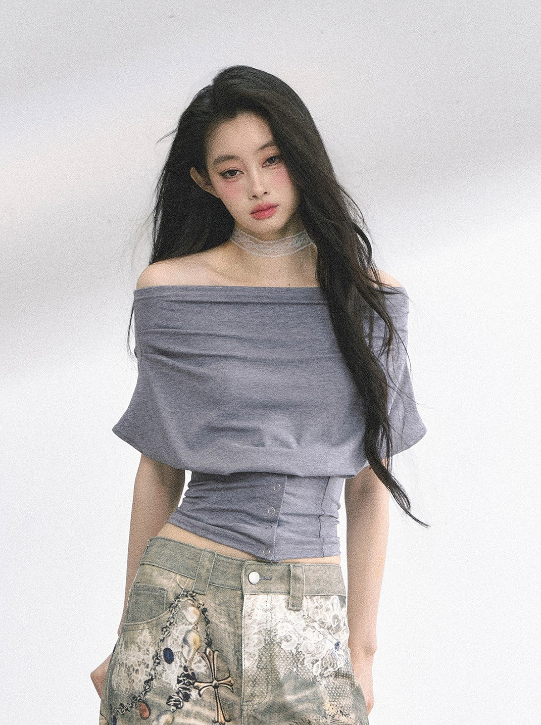 Waist Slimming Short T-shirt DIA0481