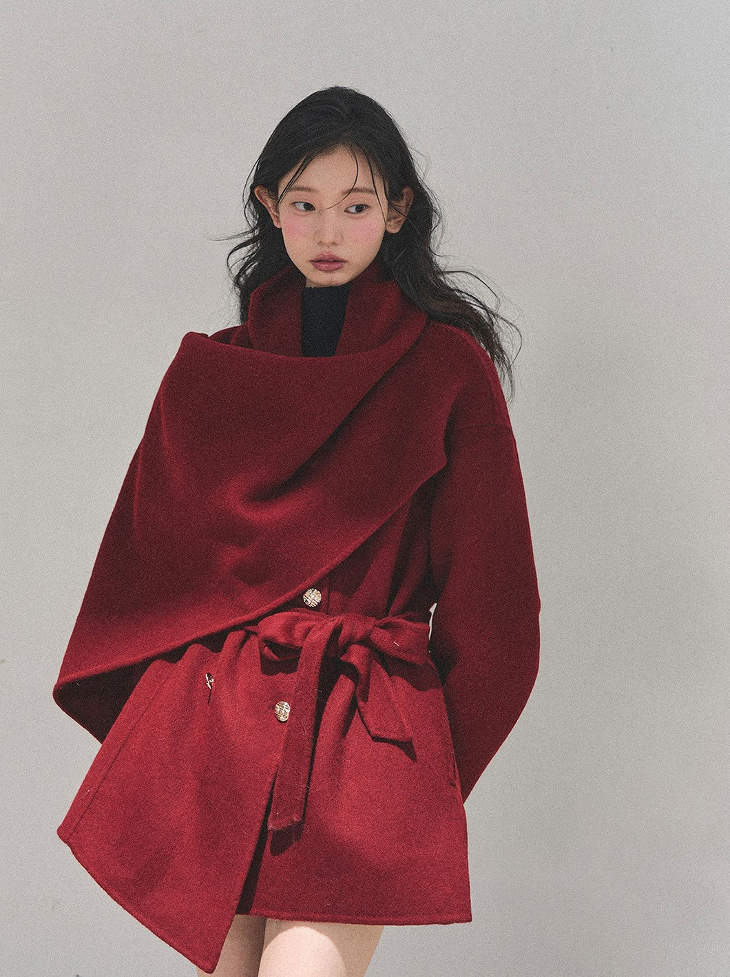 Multi Color Double-faced Wool Coat DIA0704